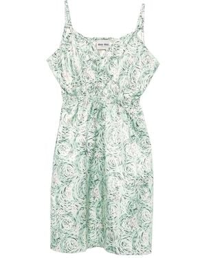 Miu Miu Swirl-print dre - Blau
