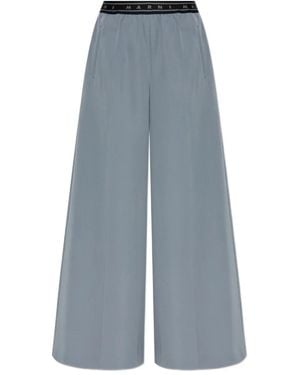 Marni Logo-Band Trousers - Blue