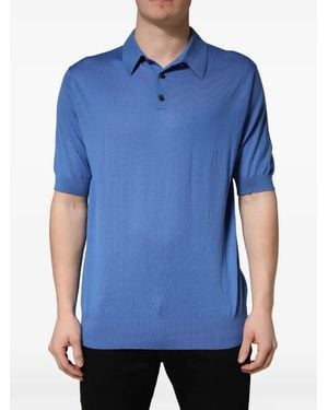 Dolce & Gabbana Cashmere Polo T-Shirt - Blue
