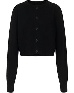 Loulou de Saison Heike Raglan-Shoulder Cropped Cardigan - Black
