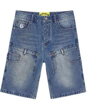 Godspeed Twin-Panel Denim Shorts - Blue