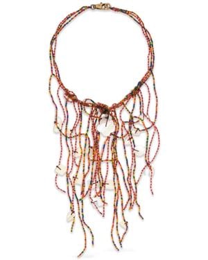 Bimba Y Lola Collar Con Borlas Y Madreperla - Blanco