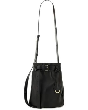 Moschino Tie Me Belted Bucket Bag - Black