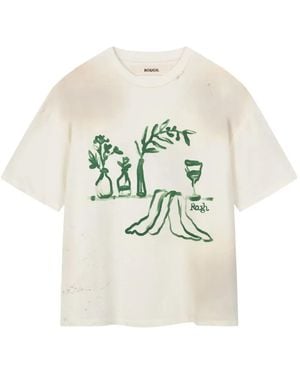 ROUGH ロゴ Tシャツ - ホワイト