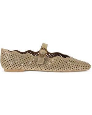 Kurt Geiger Ballerinas mit perforierter Schnalle - Mettallic