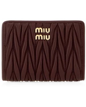 Miu Miu Cartera De Matelassé - Morado