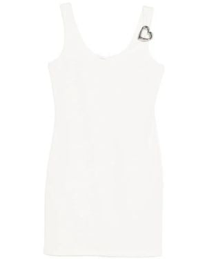 Blumarine Heart-Appliqué Mini Dress - White
