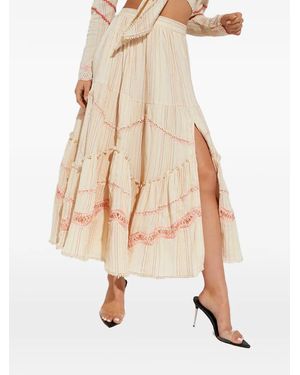 Hemant & Nandita Side-Split Maxi Skirt - Natural