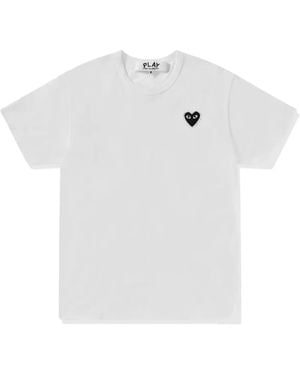 COMME DES GARÇONS PLAY Play Rhinestone-Heart T-Shirt - White