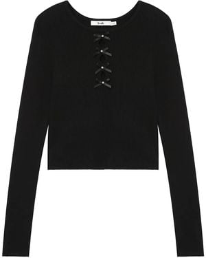 B+ AB Cut-Out Detailing Top - Black