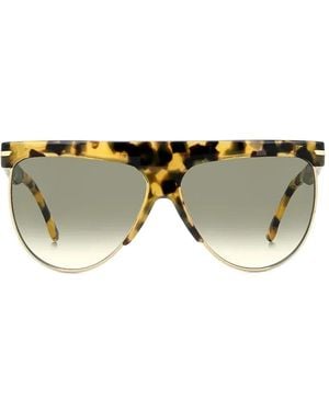 Victoria Beckham Tortoiseshell-Effect Geometric-Frame Sunglasses - Brown