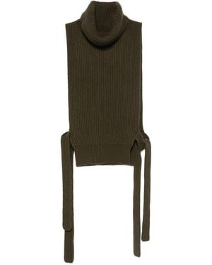 Uma Wang High-Neck Knitted Top - Green