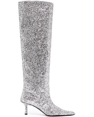 Alexander Wang Viola 60Mm Glitter Long Boots - White