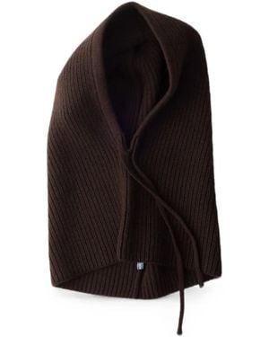 Prada Wool And Cashmere Knit Hood - Black