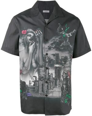 Lanvin Printed Bowling Shirt - Black