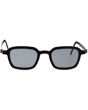 Lindberg Rectangle-Frame Sunglasses - Black
