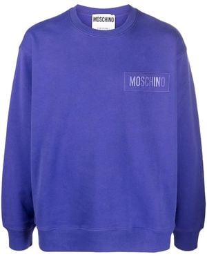 Moschino Felpa Con Applicazione - Blu