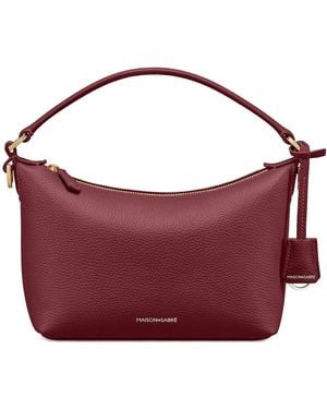Maison De Sabre Petit Sac En Cuir À Design Trapèze - Purple