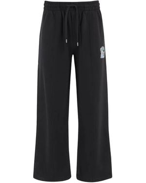 CASABLANCA Logo-Patch Track Pants - Black