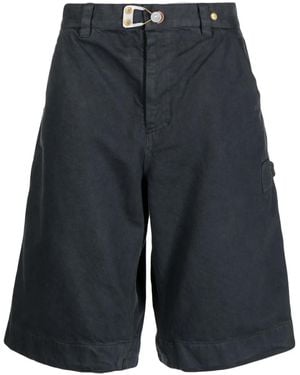 Objects IV Life Buckle-Detail Cotton Denim Shorts - Blue