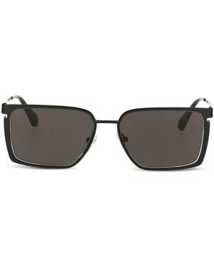 Off-White c/o Virgil Abloh Sonnenbrille Mit Eckigem Gestell - Grau