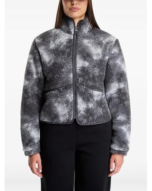 Urban Classics Tie-Dye Fleece Jacket - Grey