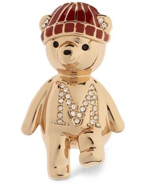 Max Mara Metal Teddy Bear Brooch - Metallic