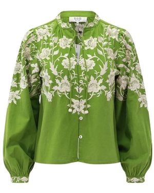 Sea Alina Embroidered Shirt - Green
