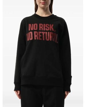 Mastermind Japan Slogan-Print Crew-Neck Sweatshirt - Black