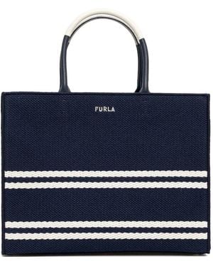 Furla Striped Tote Bag - Blue