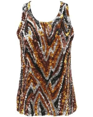 Tom Ford Sequined Patterned Top - Brown