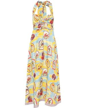 ALÉMAIS Emilio Midi Dress - Metallic