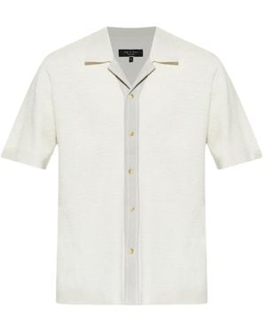 Rag & Bone Short-Sleeve Button-Up Shirt - White