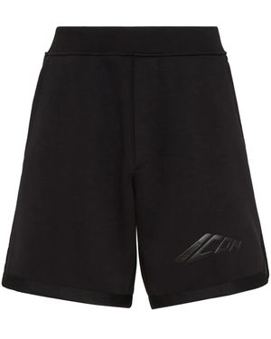DSquared² Logo-Embossed Elasticated-Waist Track Shorts - Black