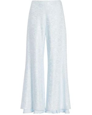 Jil Sander フローラル フレアパンツ - ホワイト