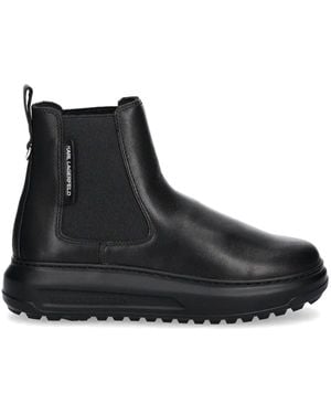 Karl Lagerfeld Kapri Lug Gore Boots - Black