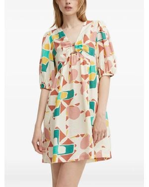 Ba&sh Arancia Printed Mini Dress - White