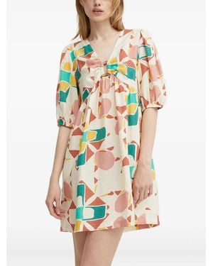 Ba&sh Arancia Printed Mini Dress - White