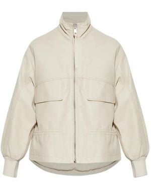 AllSaints Flor Zip-Up Flap-Pocket Jacket - White