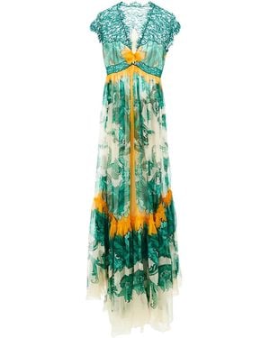 Etro Printed Maxi Dress - Green