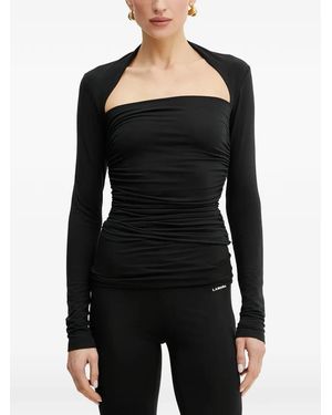 La Mania Sorrel Ruched Cut-Out Top - Black