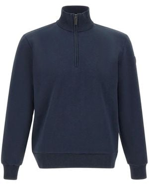 Colmar Half-Zip Logo-Patch Sweatshirt - Blue