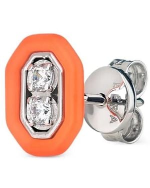 Eera Pendiente Roma En Oro Blanco De 18 Ct Con Diamantes
