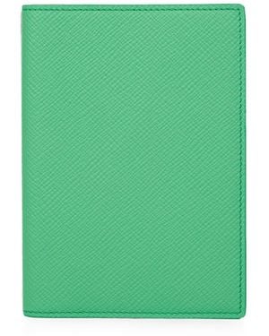Smythson Bifold Passport Cover - Green