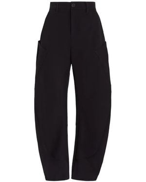 High Grece Panelled Tapered Trousers - Blue