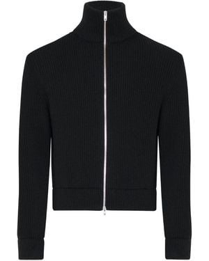Maison Margiela Virgin Wool Cardigan - Black