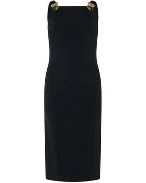 Roberto Cavalli Sheath Dress With Snake Detailing - Black