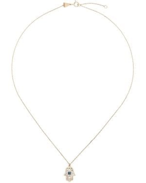 Adina Reyter 14Kt Hamsa Pendant And Diamond Necklace - White