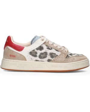 Premiata Quinn Leopard-Print Low-Top Trainers - Pink
