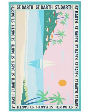 MC2 Saint Barth Graphic-Print Sarong Skirt - Blue